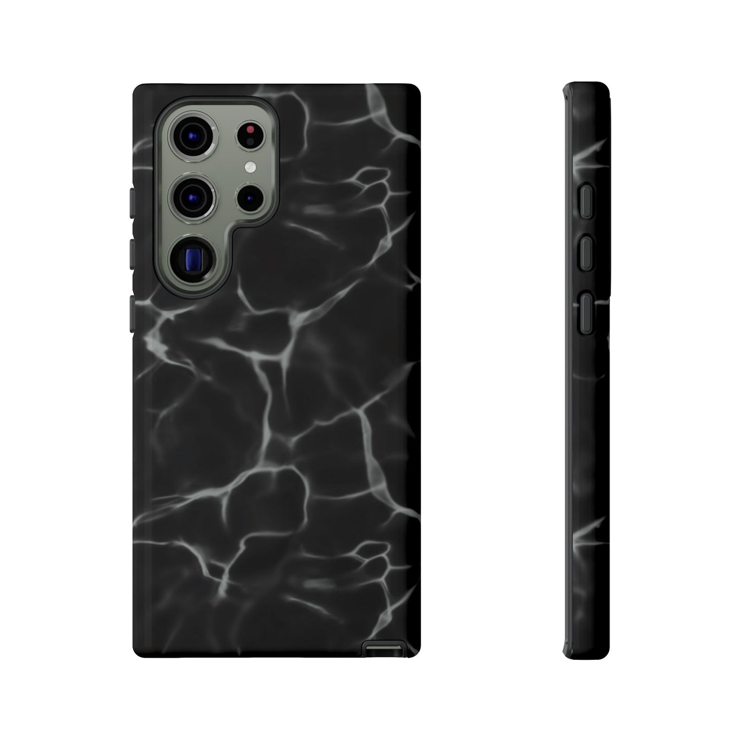 Marble Phone Case Black White