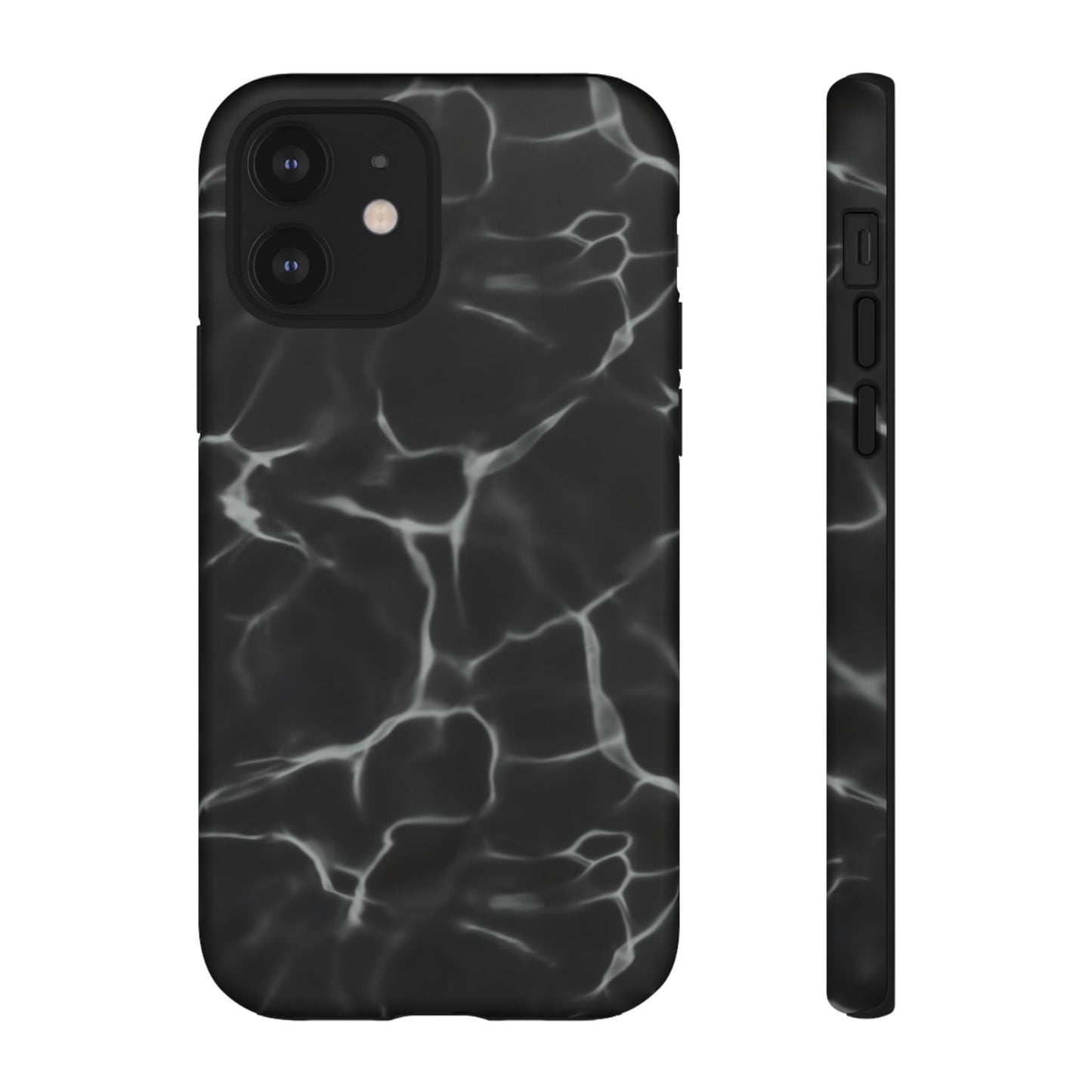 Marble Phone Case Black White