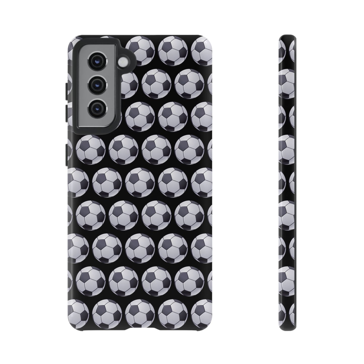 Soccer Ball Phone Case Black