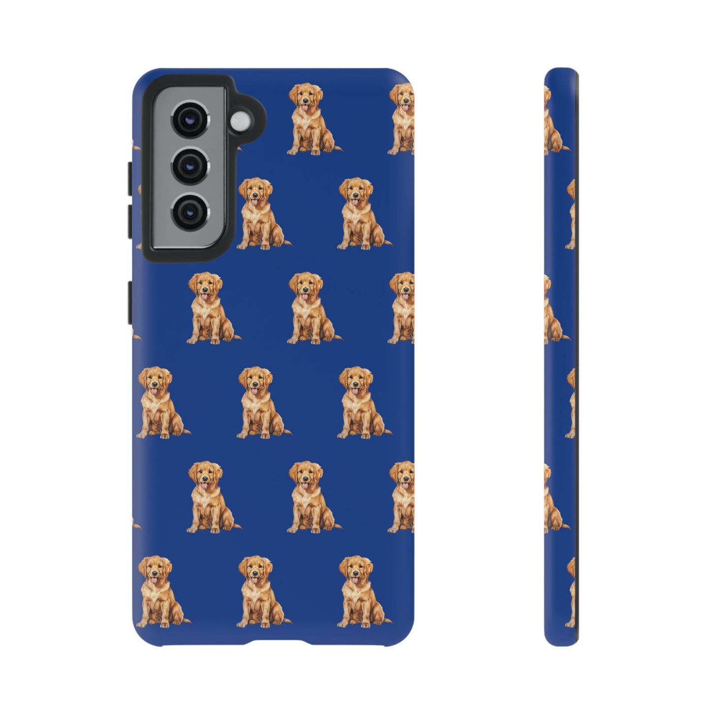 Golden Retriever Phone Case Blue