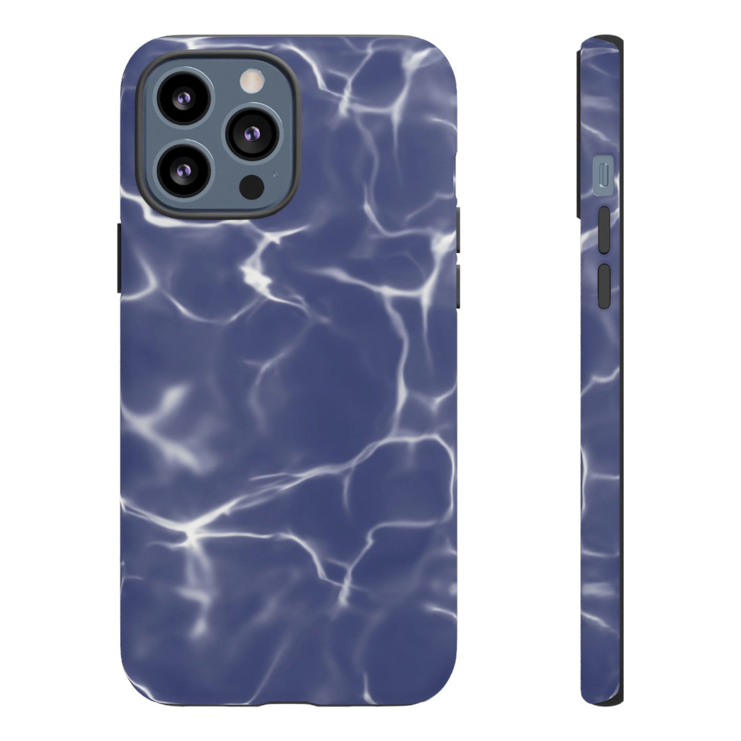 Marble Print Phone Case Dark Blue