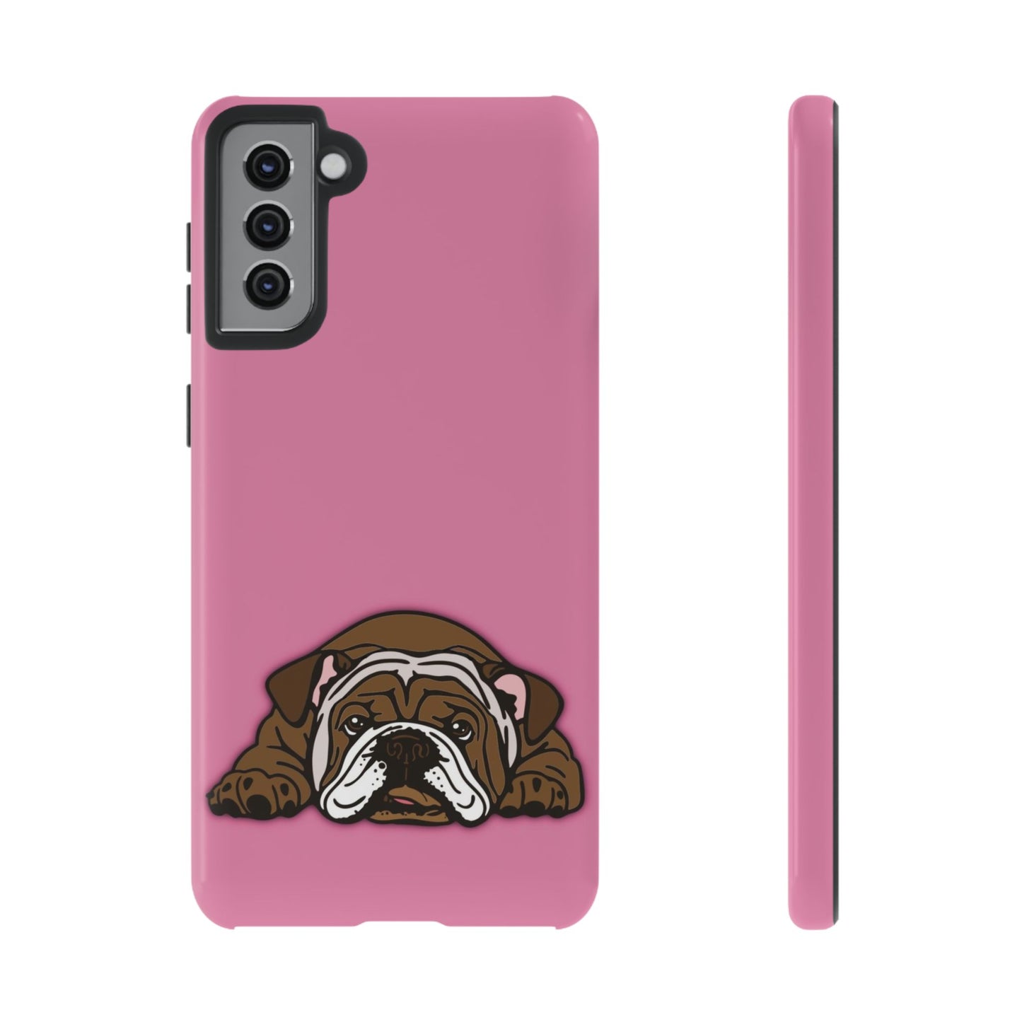 Bulldog Phone Case Pink