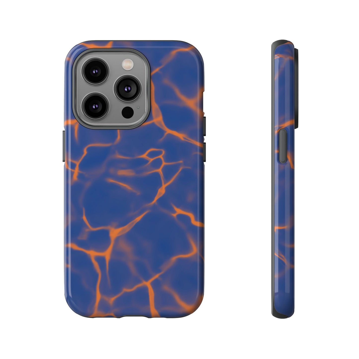 Marble Phone Case Blue Orange