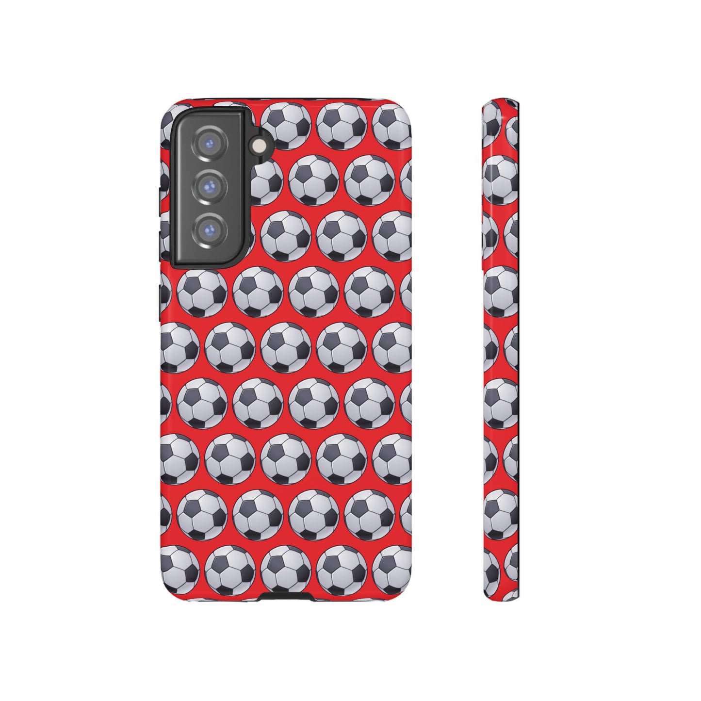 Soccer Ball Phone Case Red