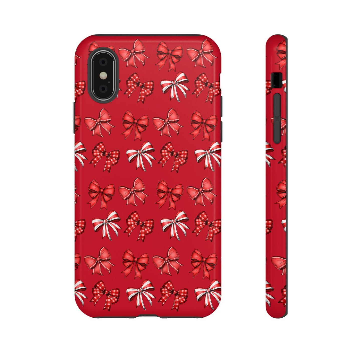 Christmas Bow Phone Case Red