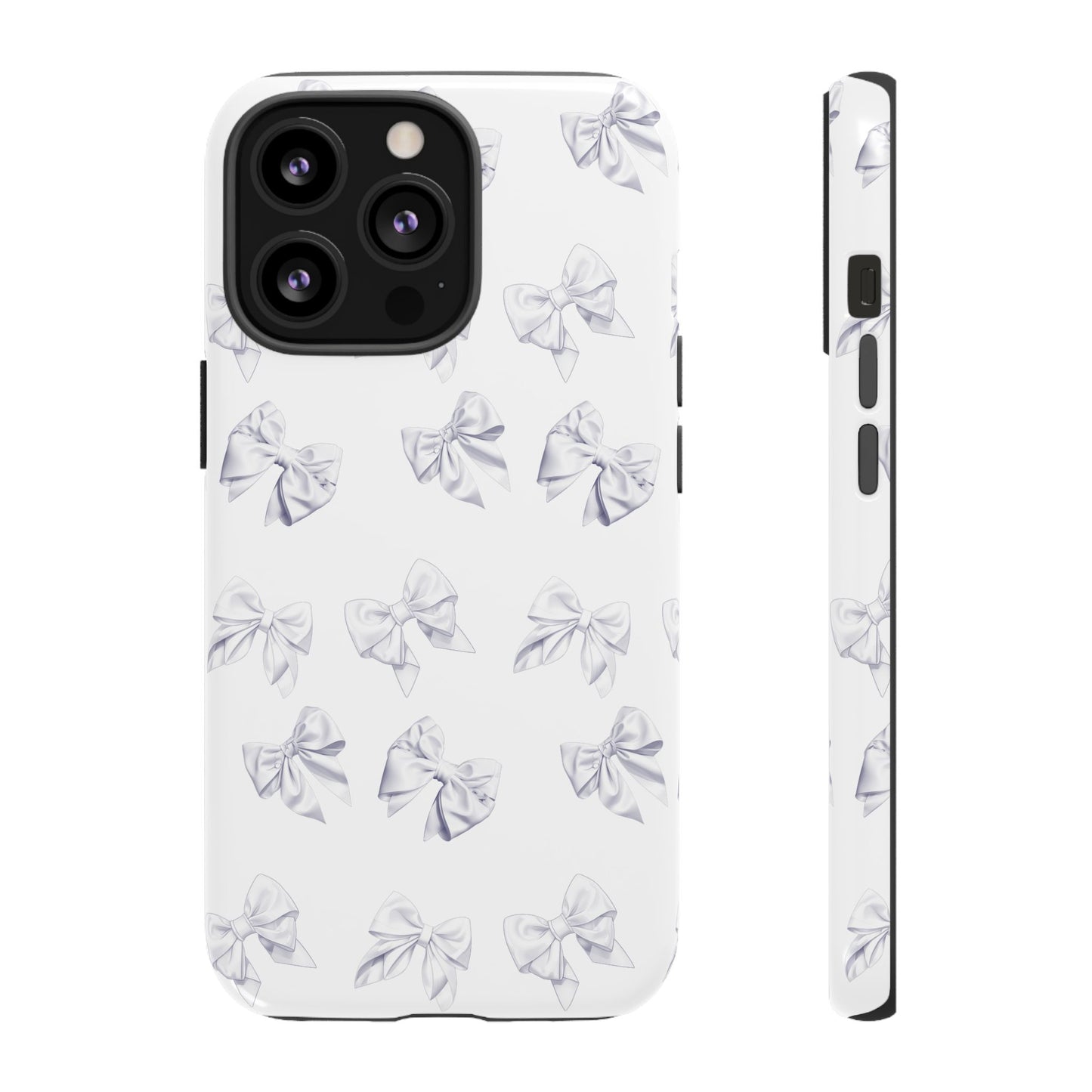 Bow Phone Case White on White