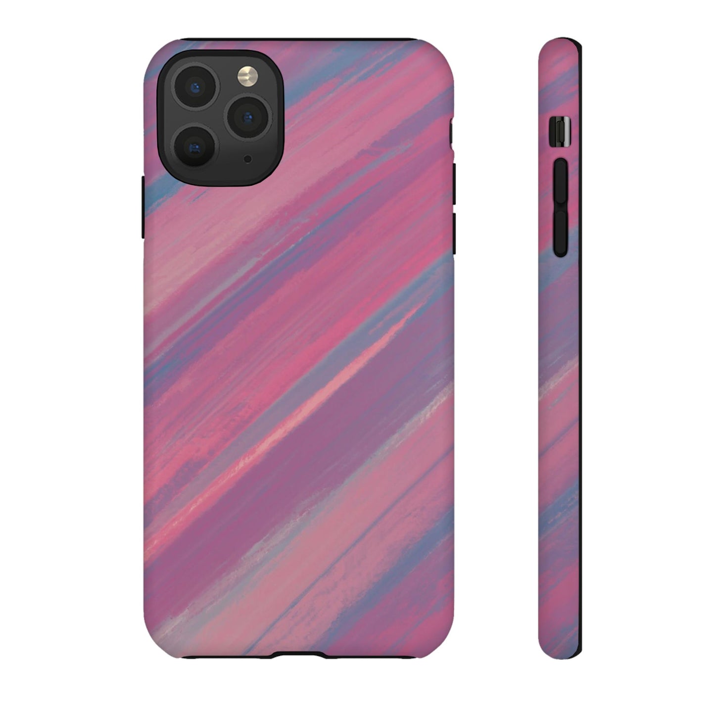 Striped Phone Case Pink