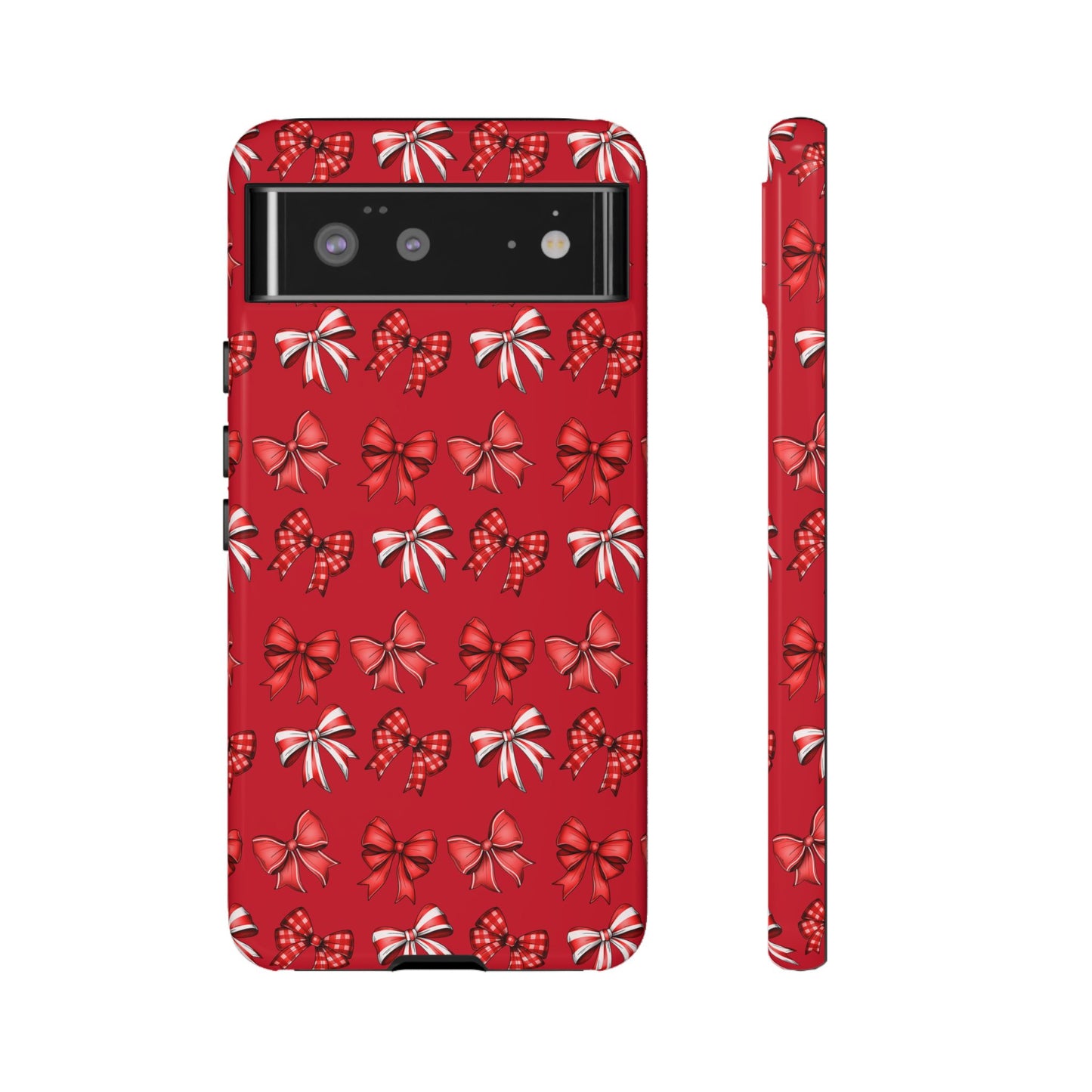 Christmas Bow Phone Case Red