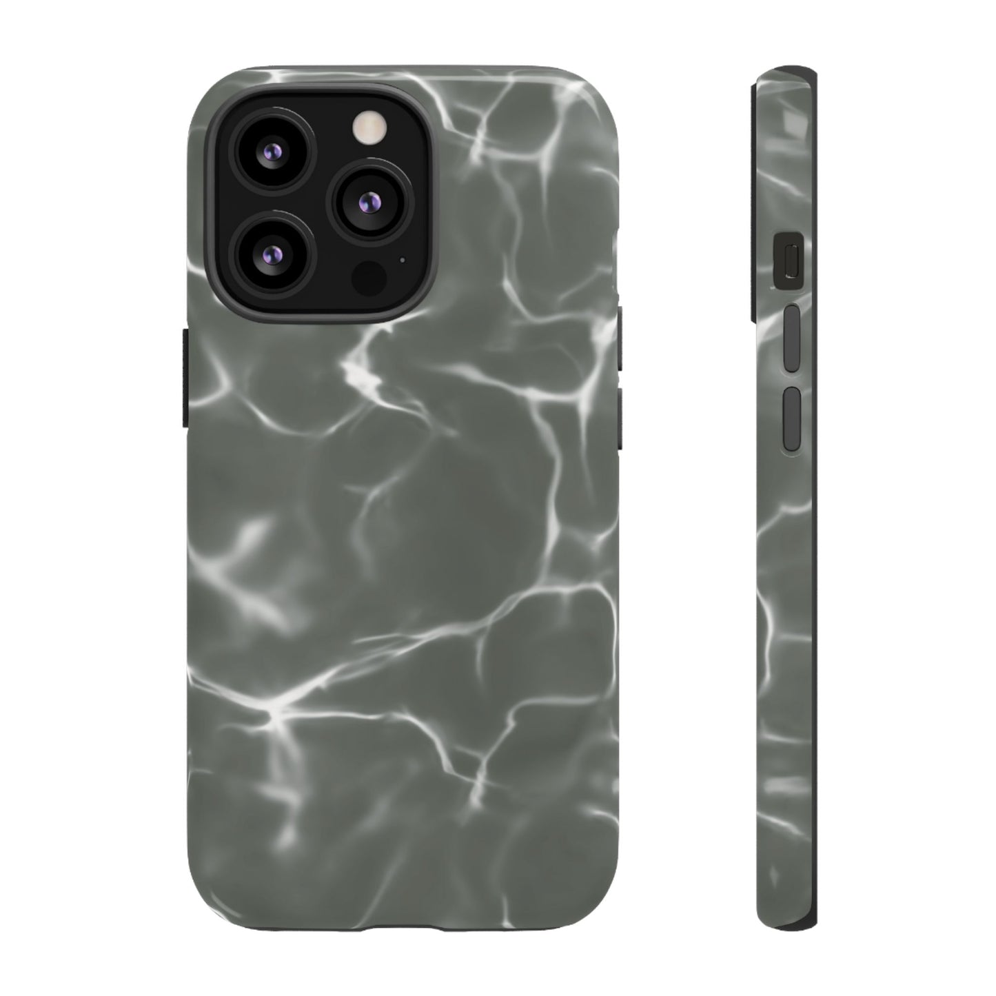 Marble Print Phone Case Gray