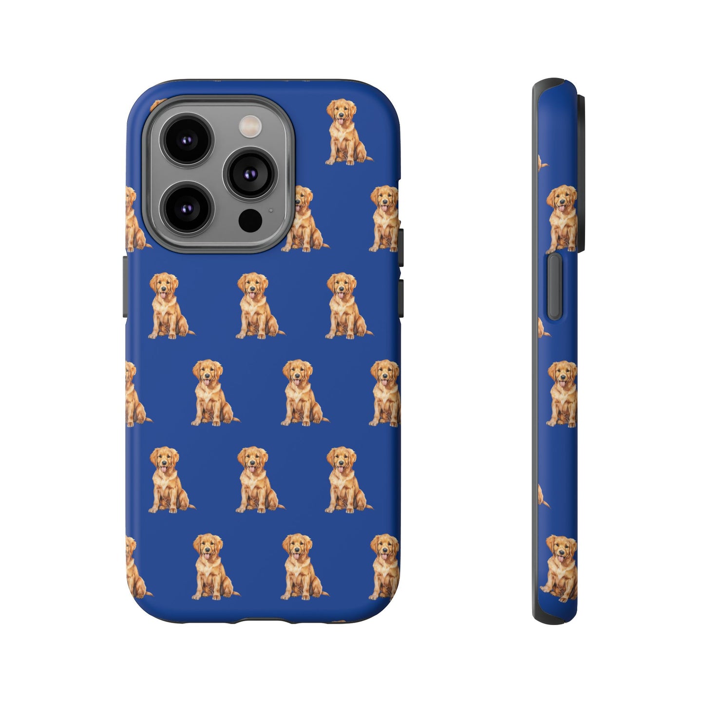 Golden Retriever Phone Case Blue