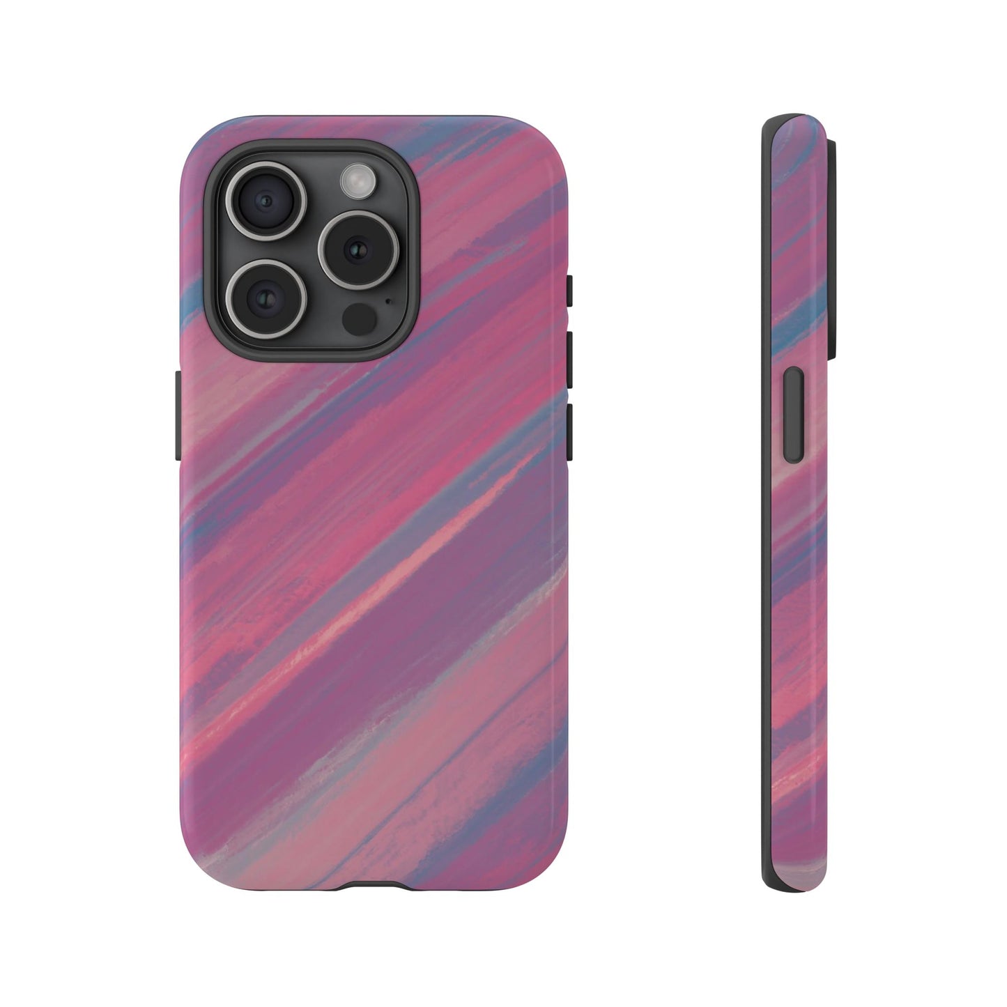 Striped Phone Case Pink