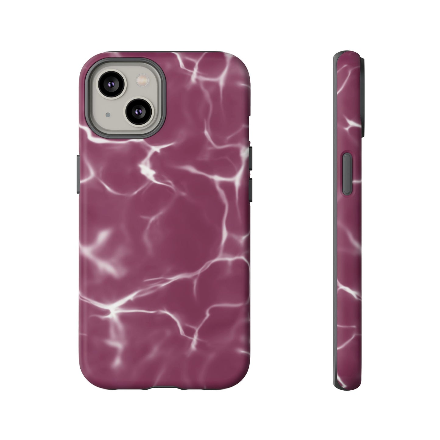 Marble Print Phone Case Maroon