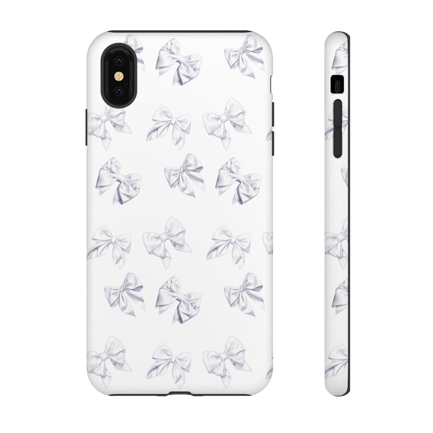 Bow Phone Case White on White