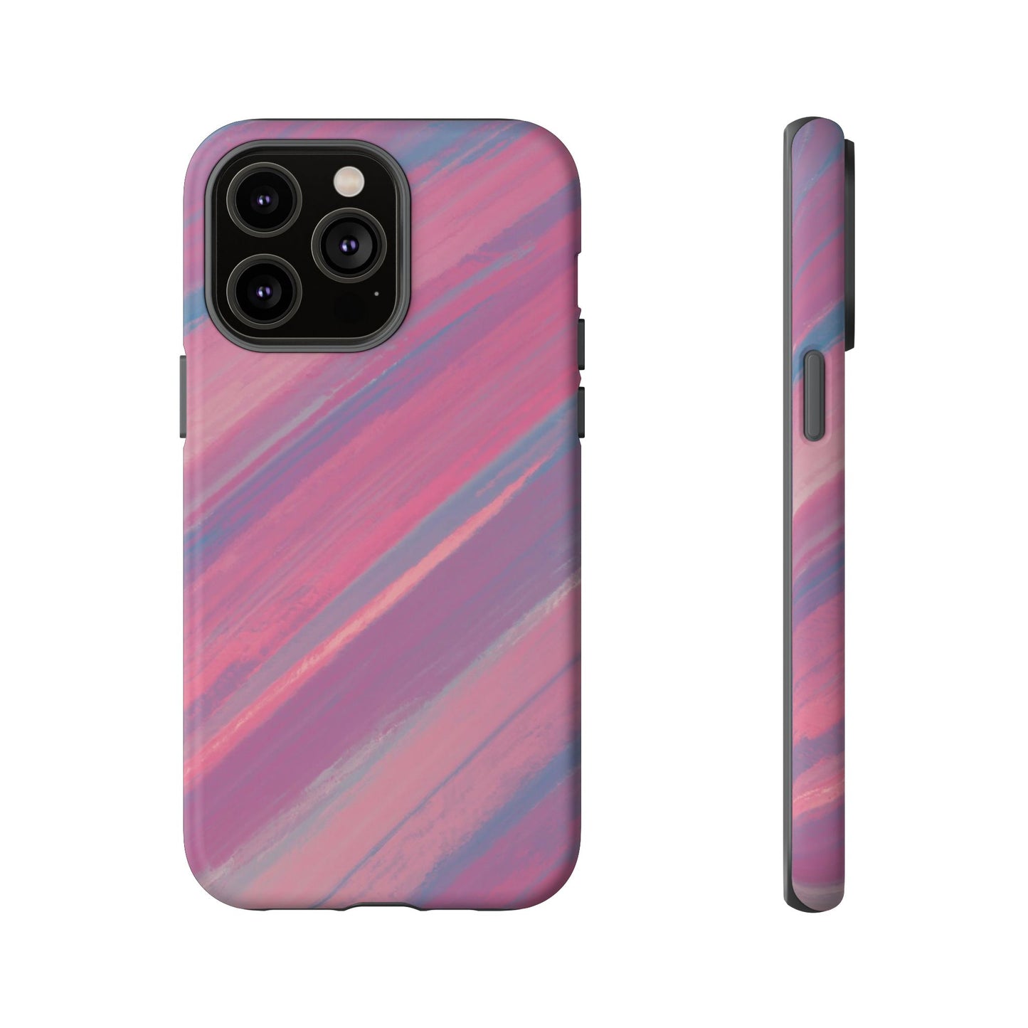 Striped Phone Case Pink