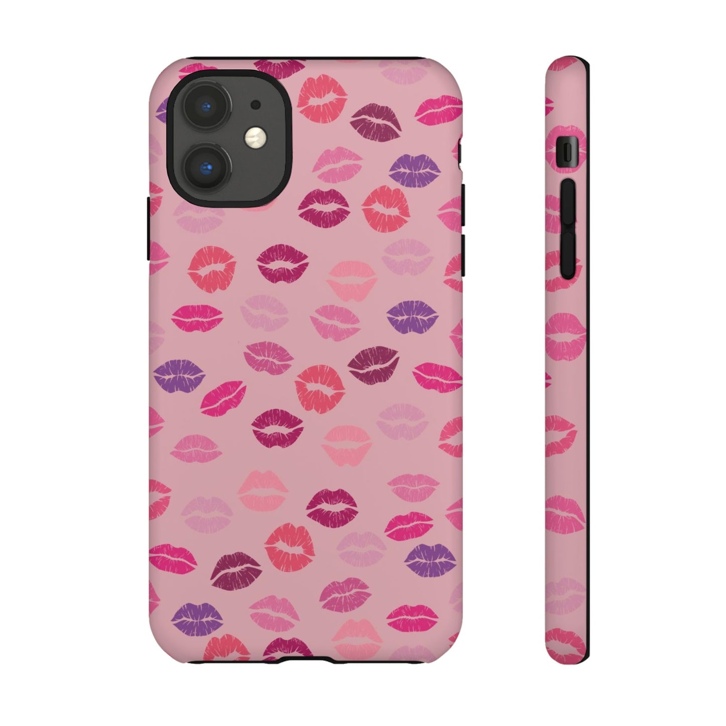 Lipstick Kisses Phone Case Pink