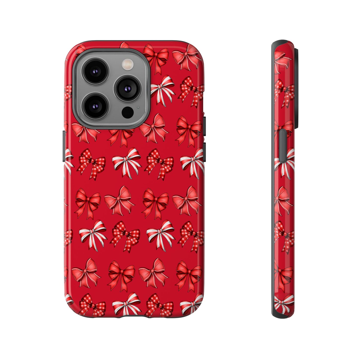 Christmas Bow Phone Case Red