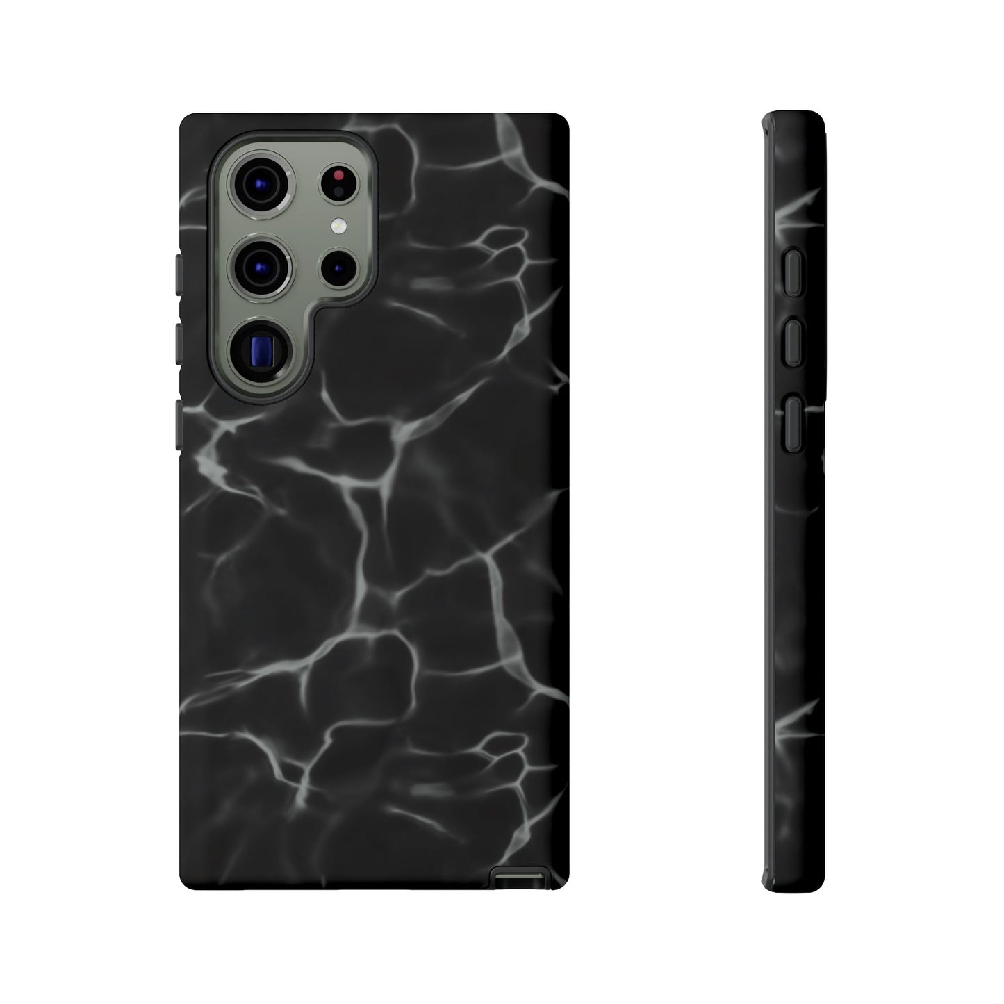 Marble Phone Case Black White