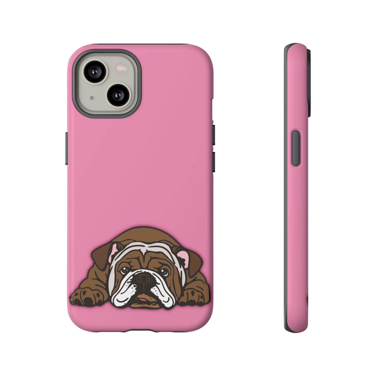 Bulldog Phone Case Pink