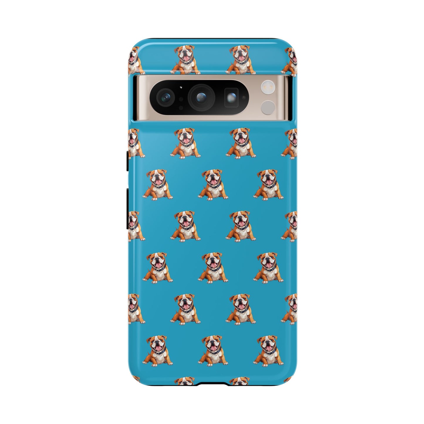 Bulldog Phone Case Turquoise