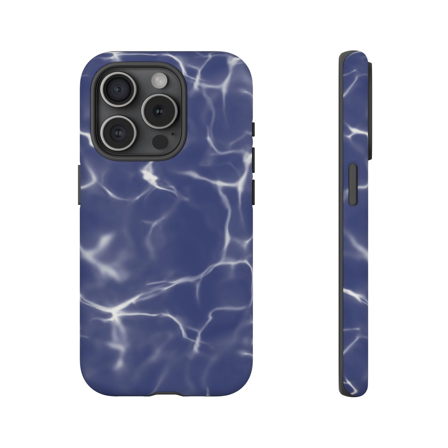 Marble Print Phone Case Dark Blue