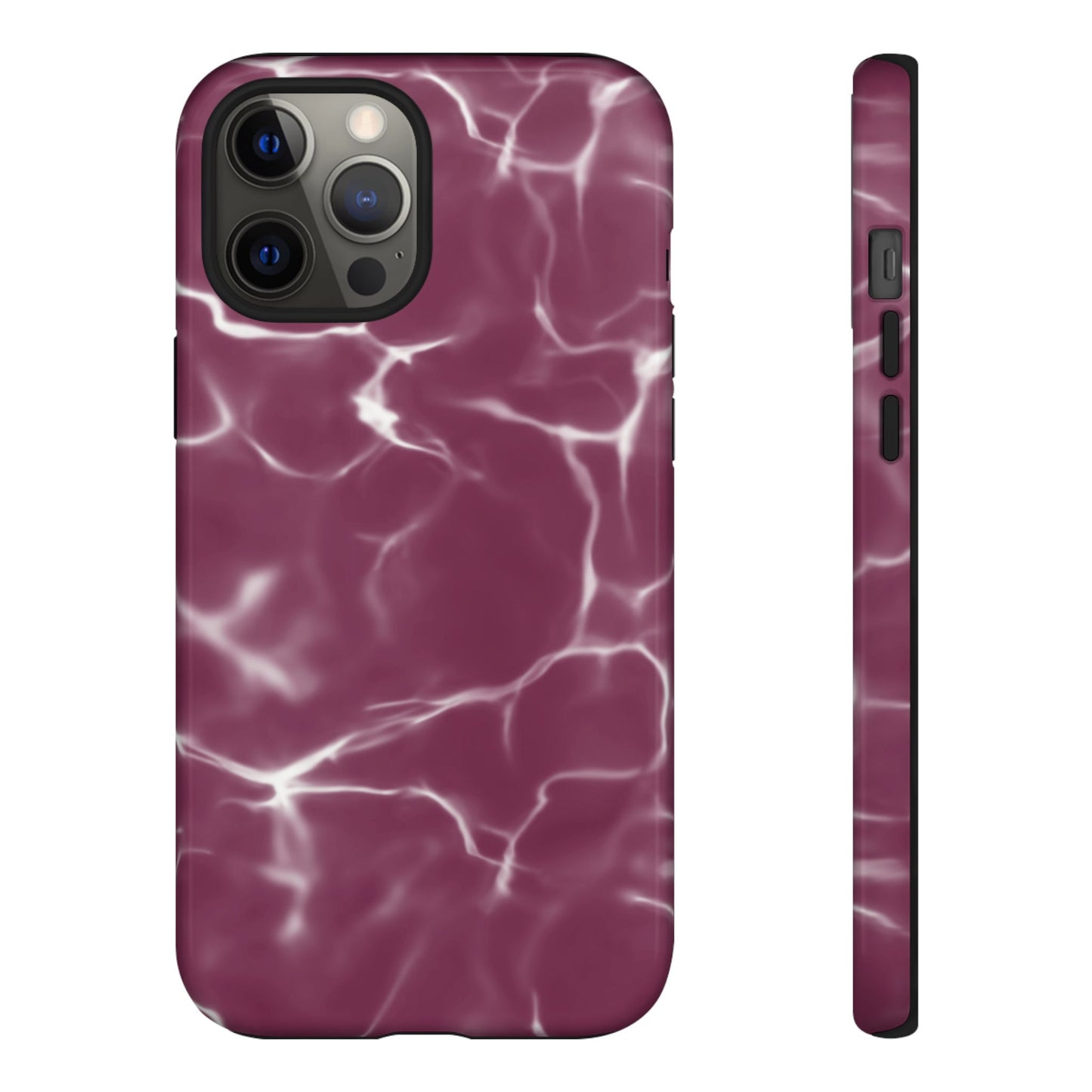 Marble Print Phone Case Maroon