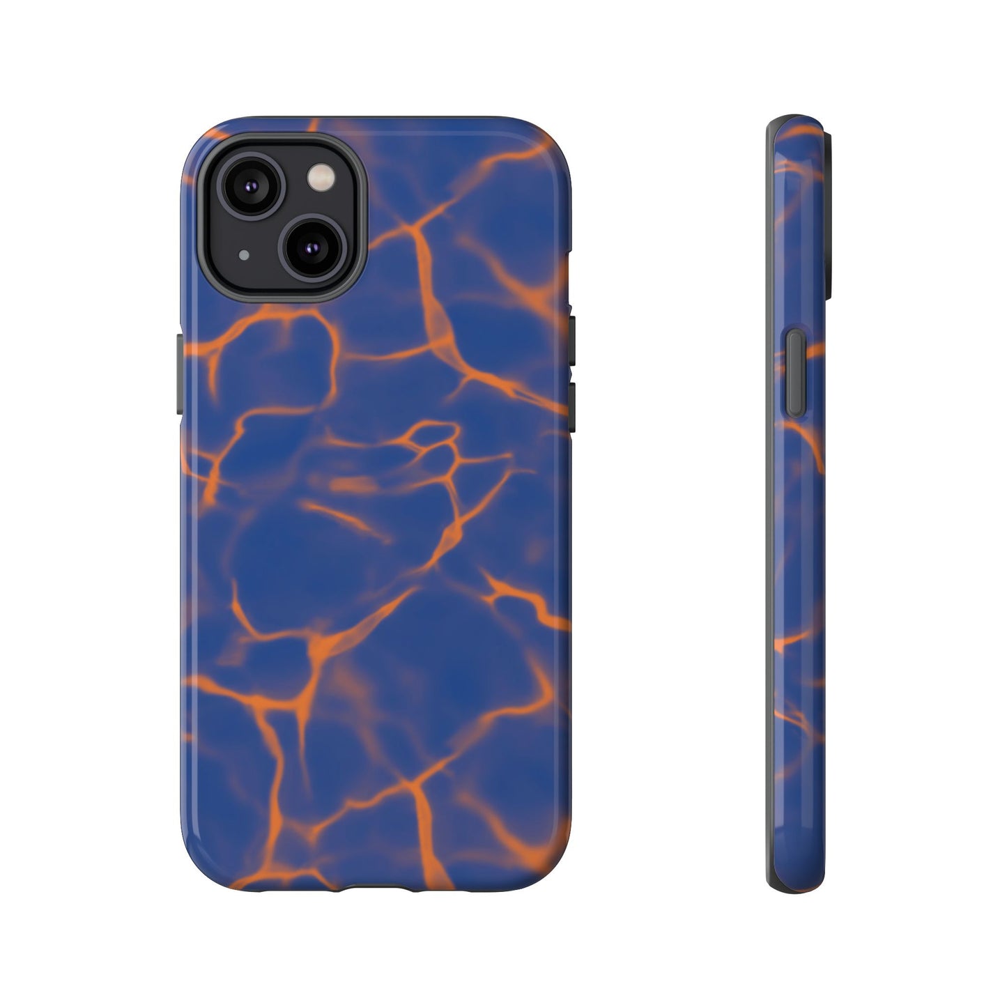 Marble Phone Case Blue Orange