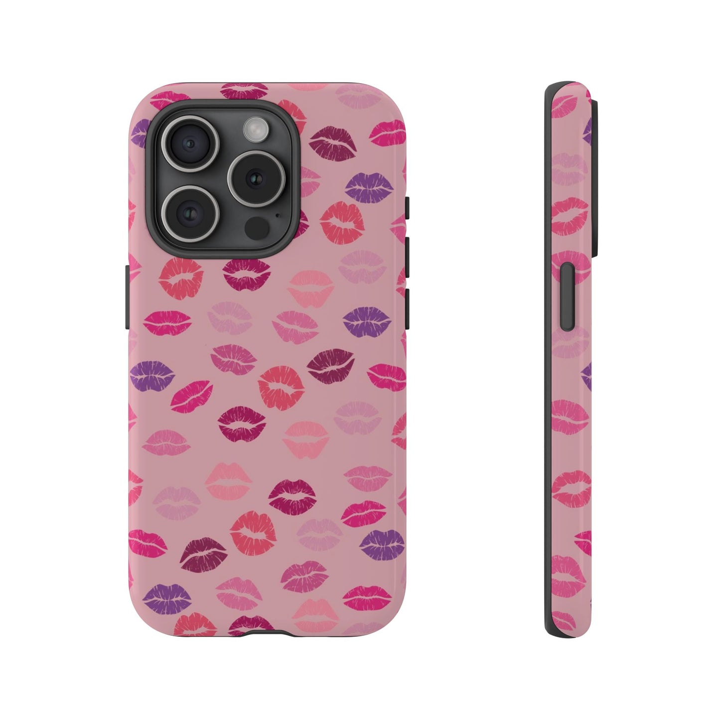 Lipstick Kisses Phone Case Pink