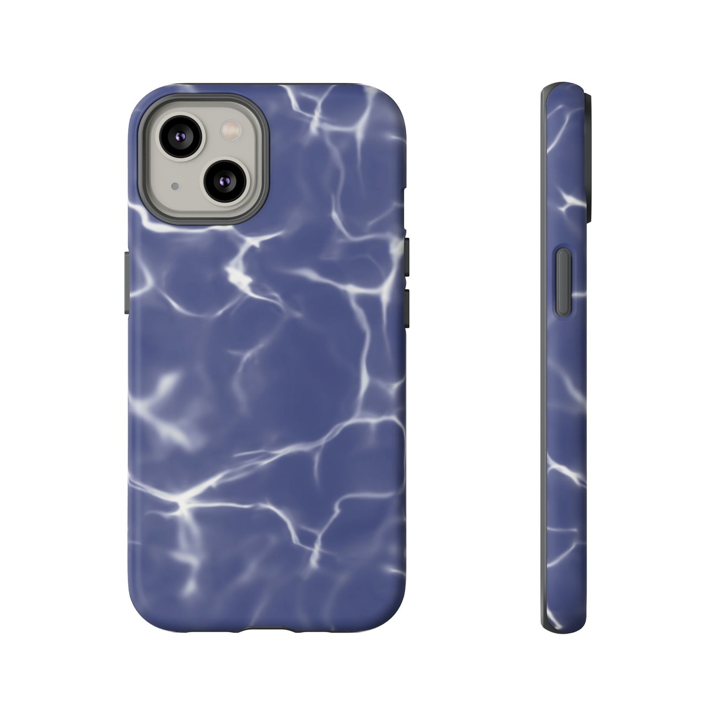 Marble Print Phone Case Dark Blue