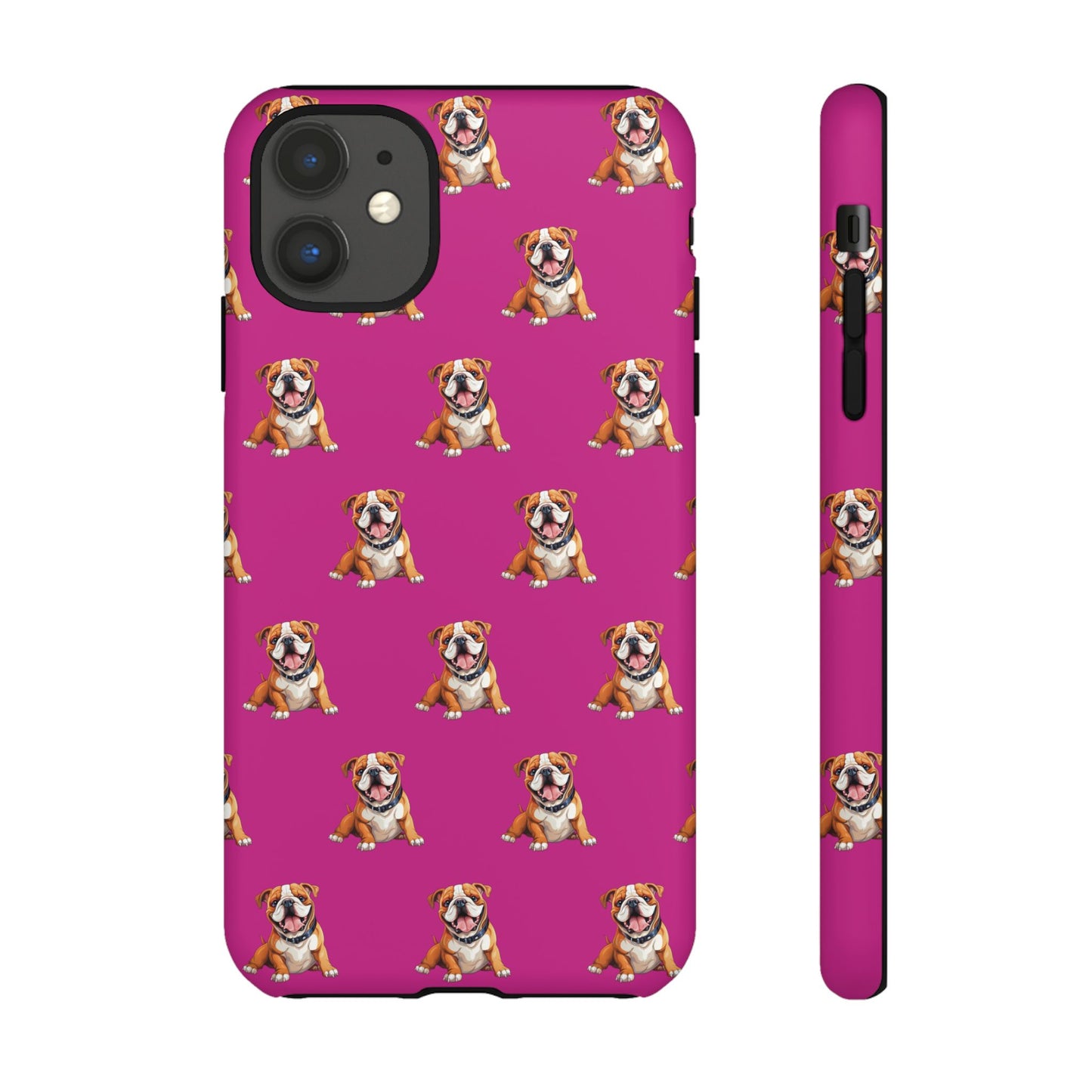 Bulldog Phone Case Pink