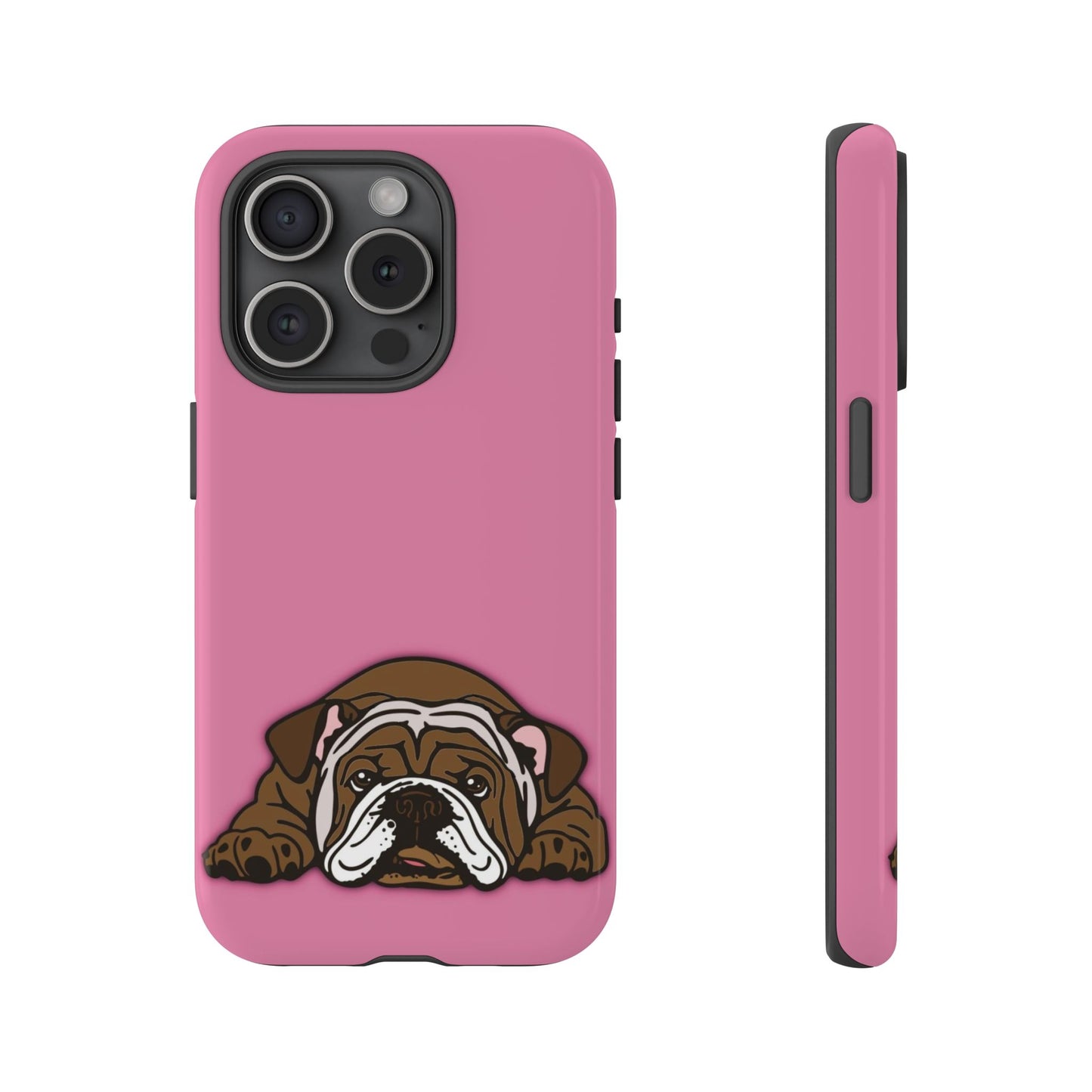 Bulldog Phone Case Pink