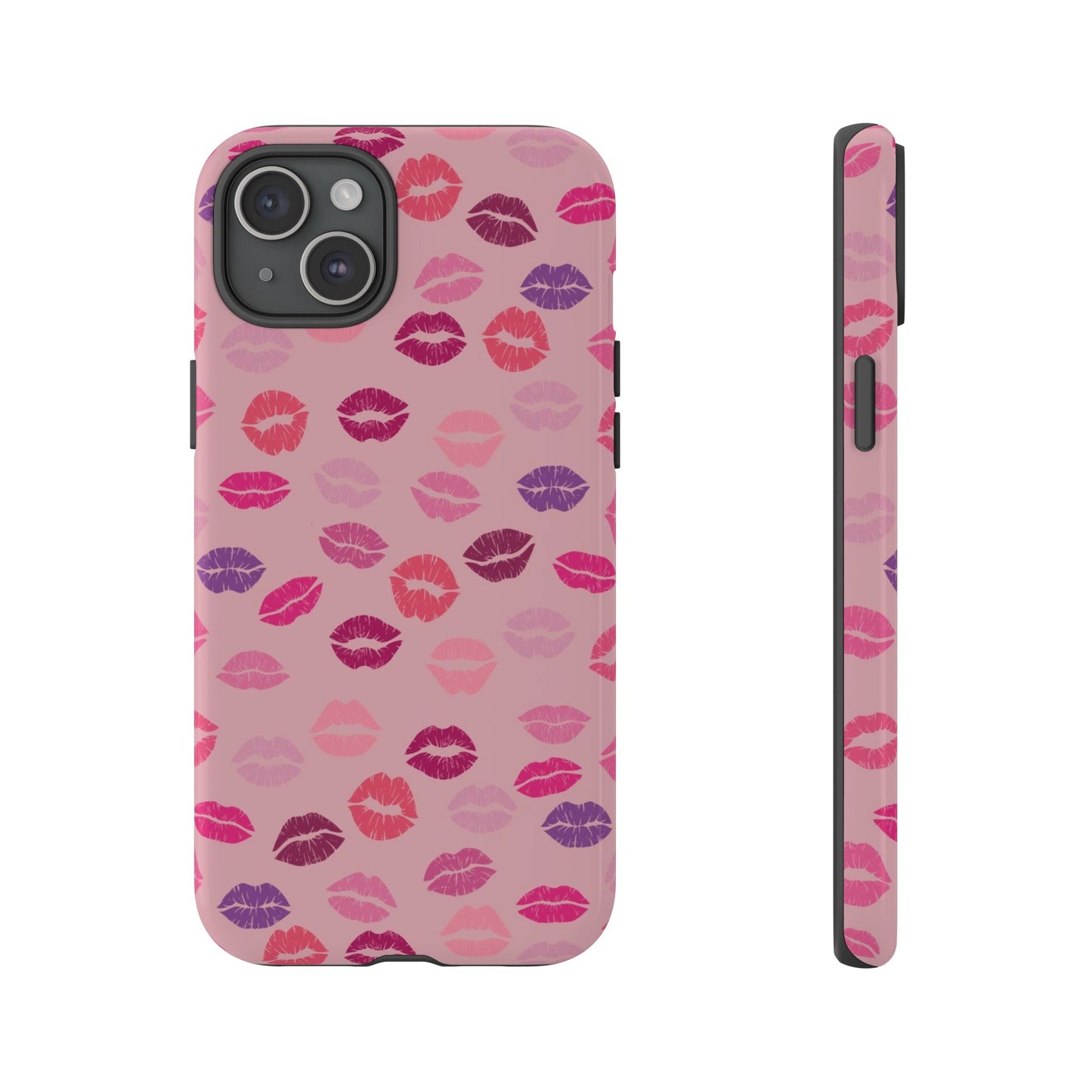 Lipstick Kisses Phone Case Pink