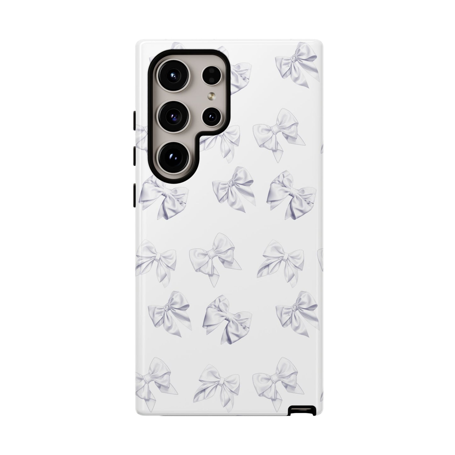 Bow Phone Case White on White