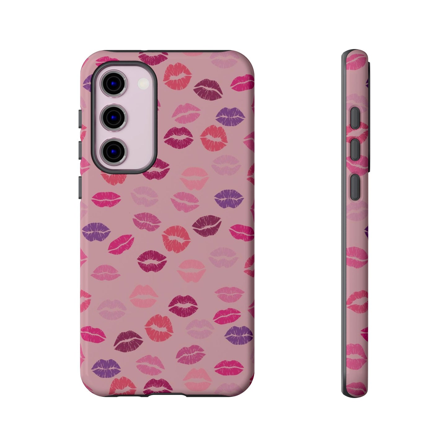 Lipstick Kisses Phone Case Pink