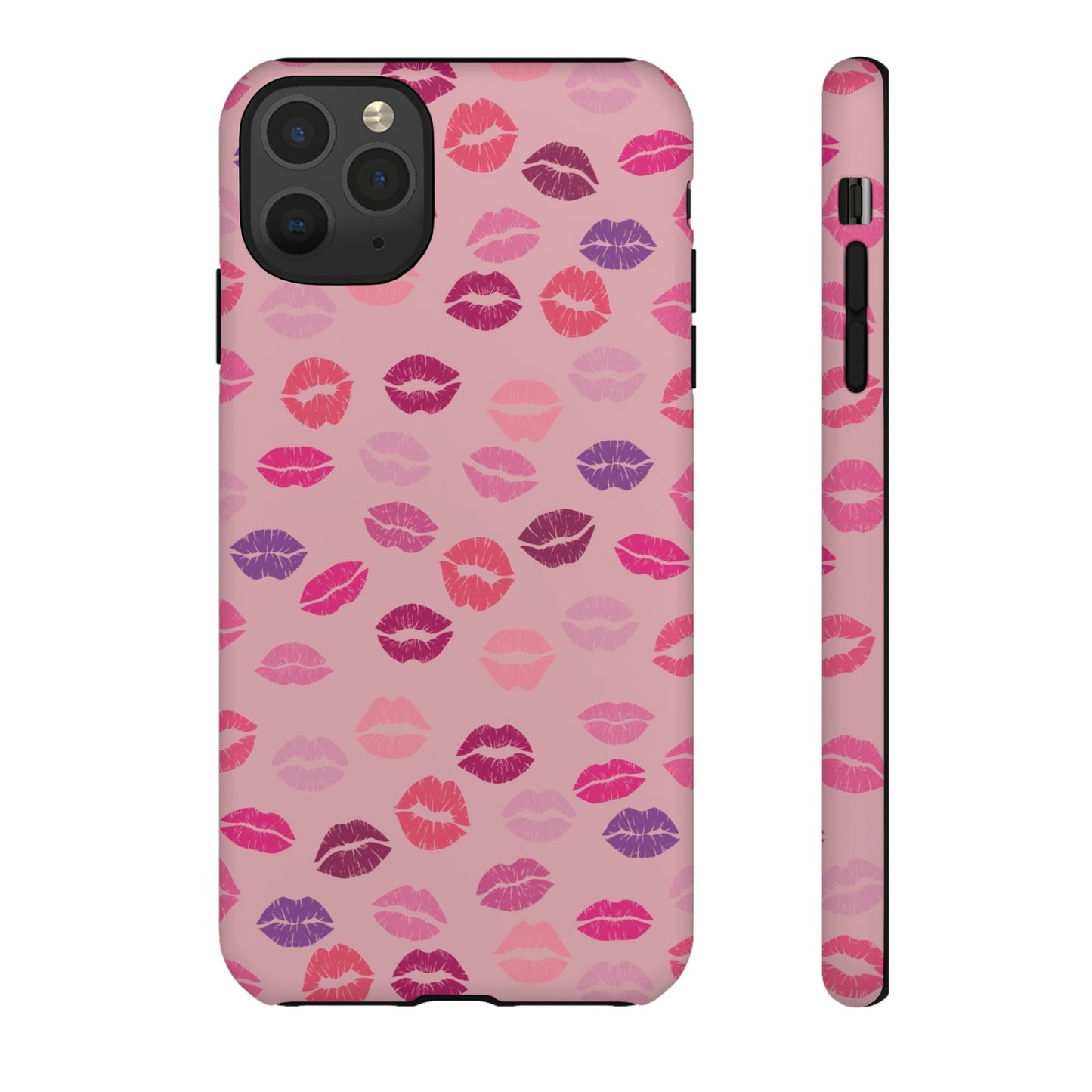 Lipstick Kisses Phone Case Pink