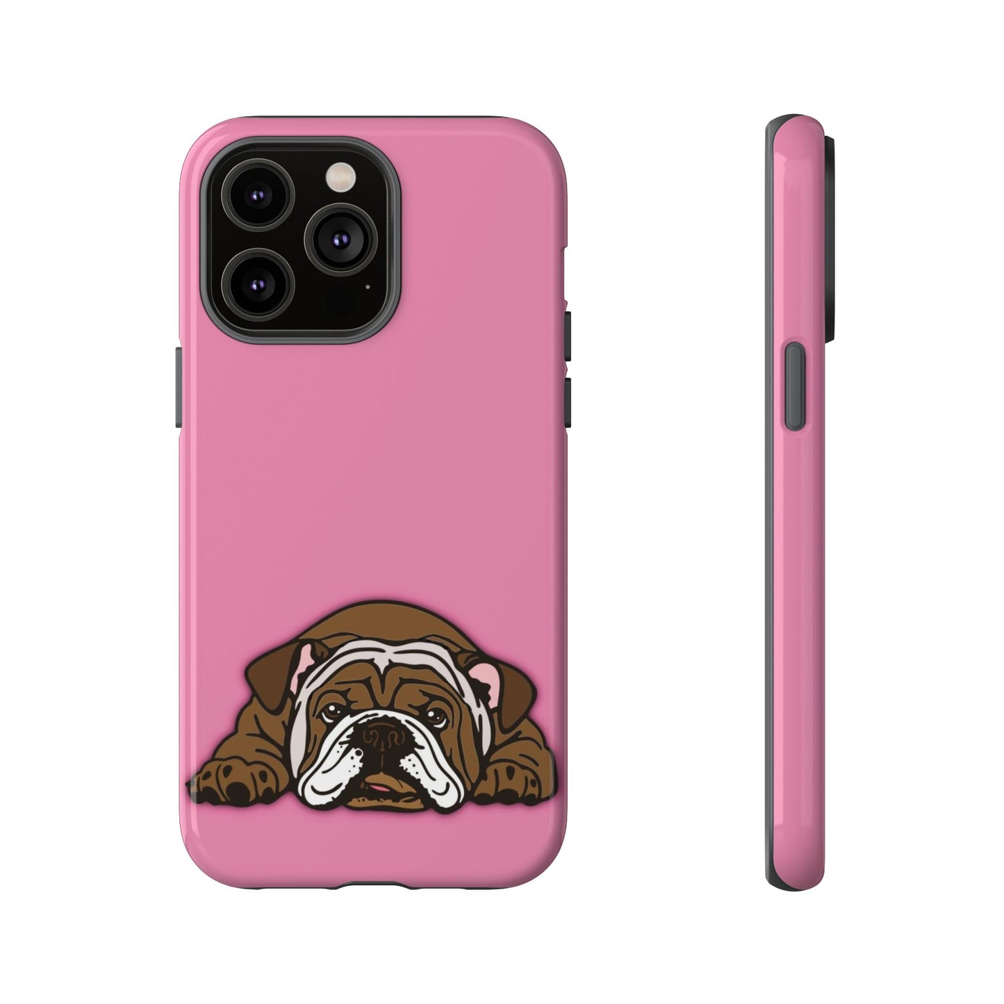 Bulldog Phone Case Pink