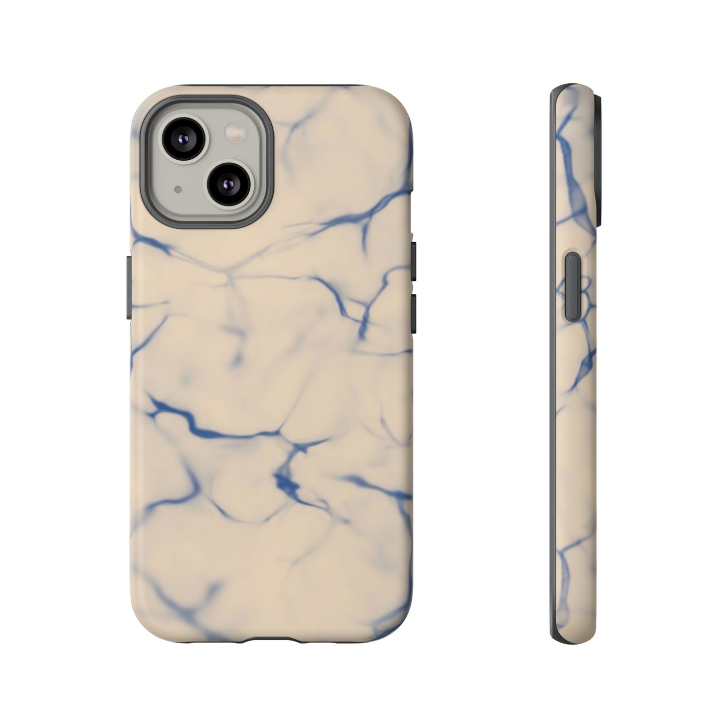 Marble Phone Case Cream Blue