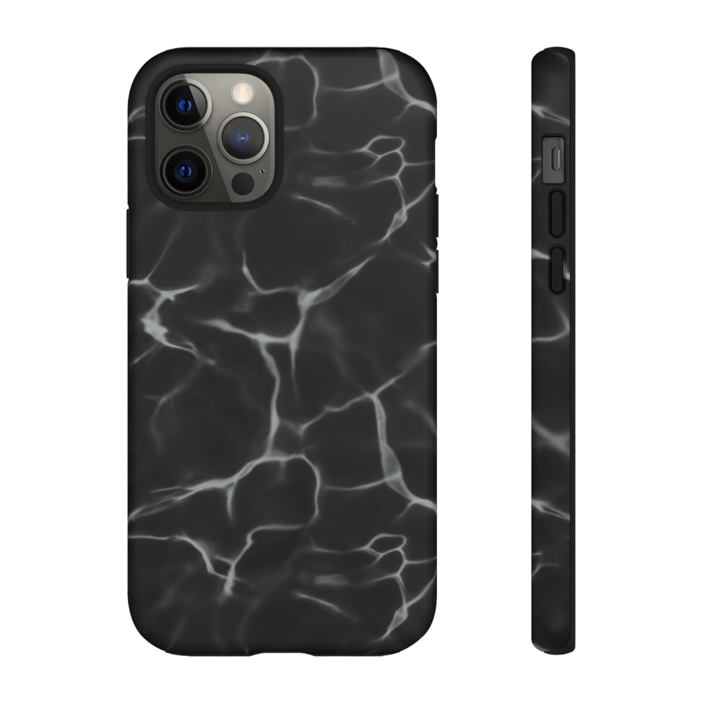 Marble Phone Case Black White