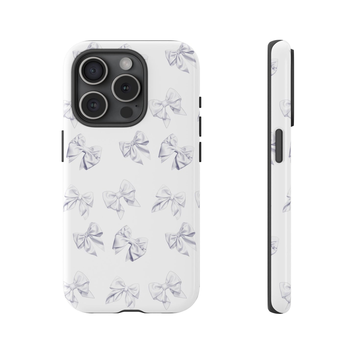 Bow Phone Case White on White