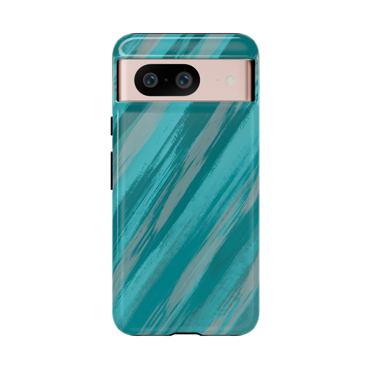 Striped Phone Case Aqua