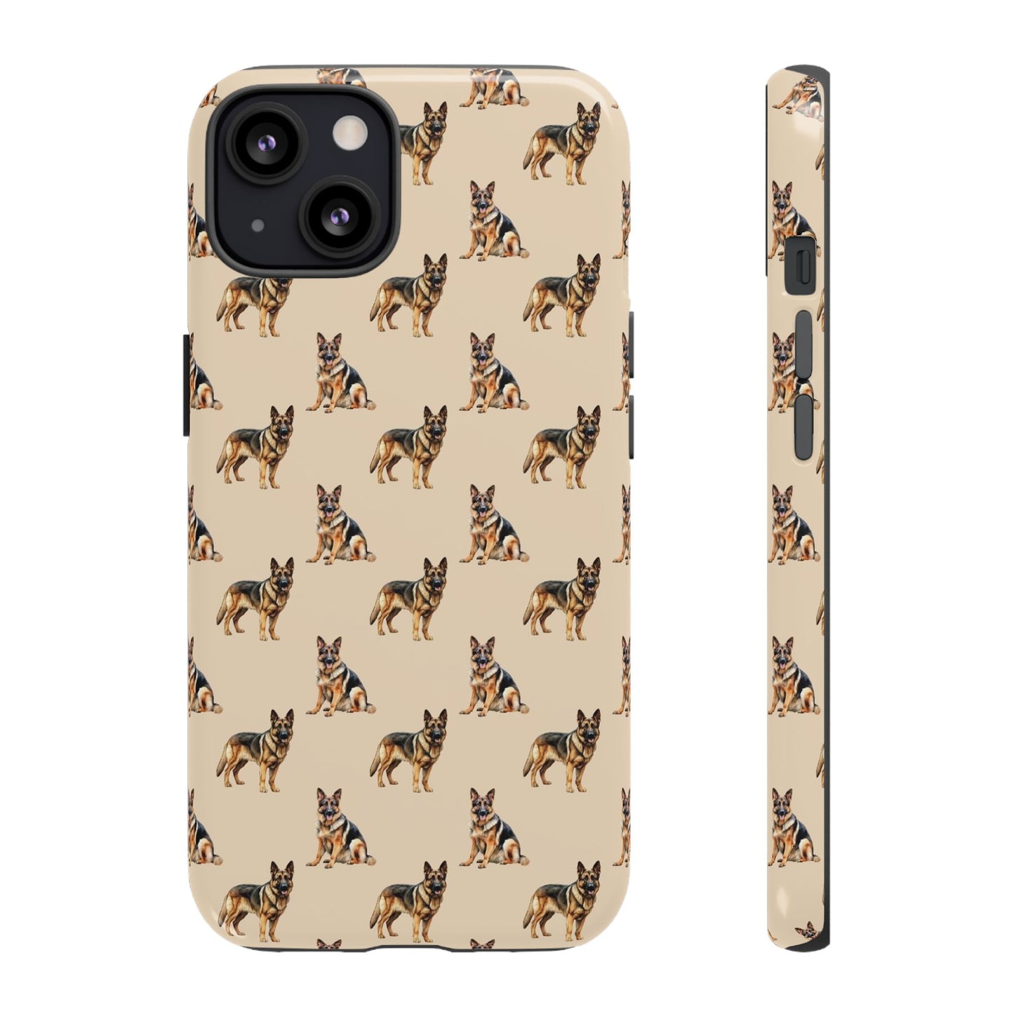 German Shepherd Phone Case Cream