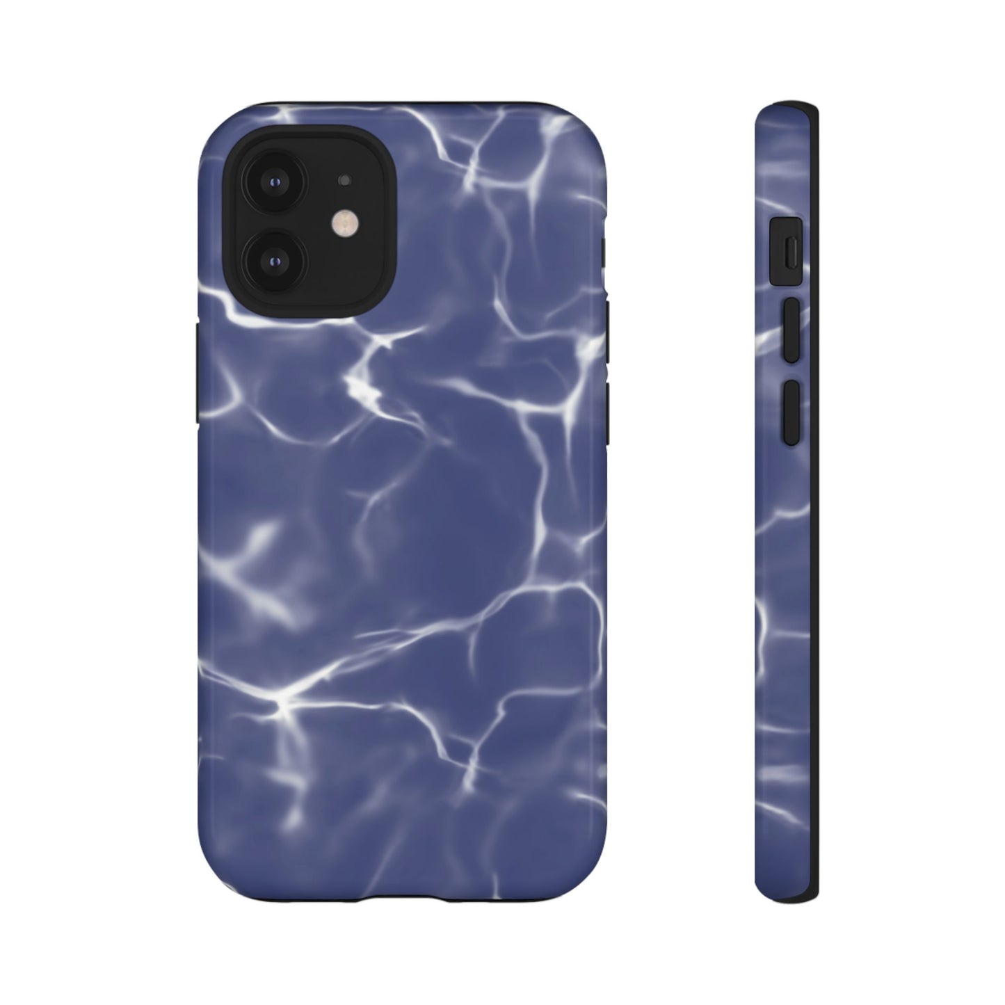 Marble Print Phone Case Dark Blue