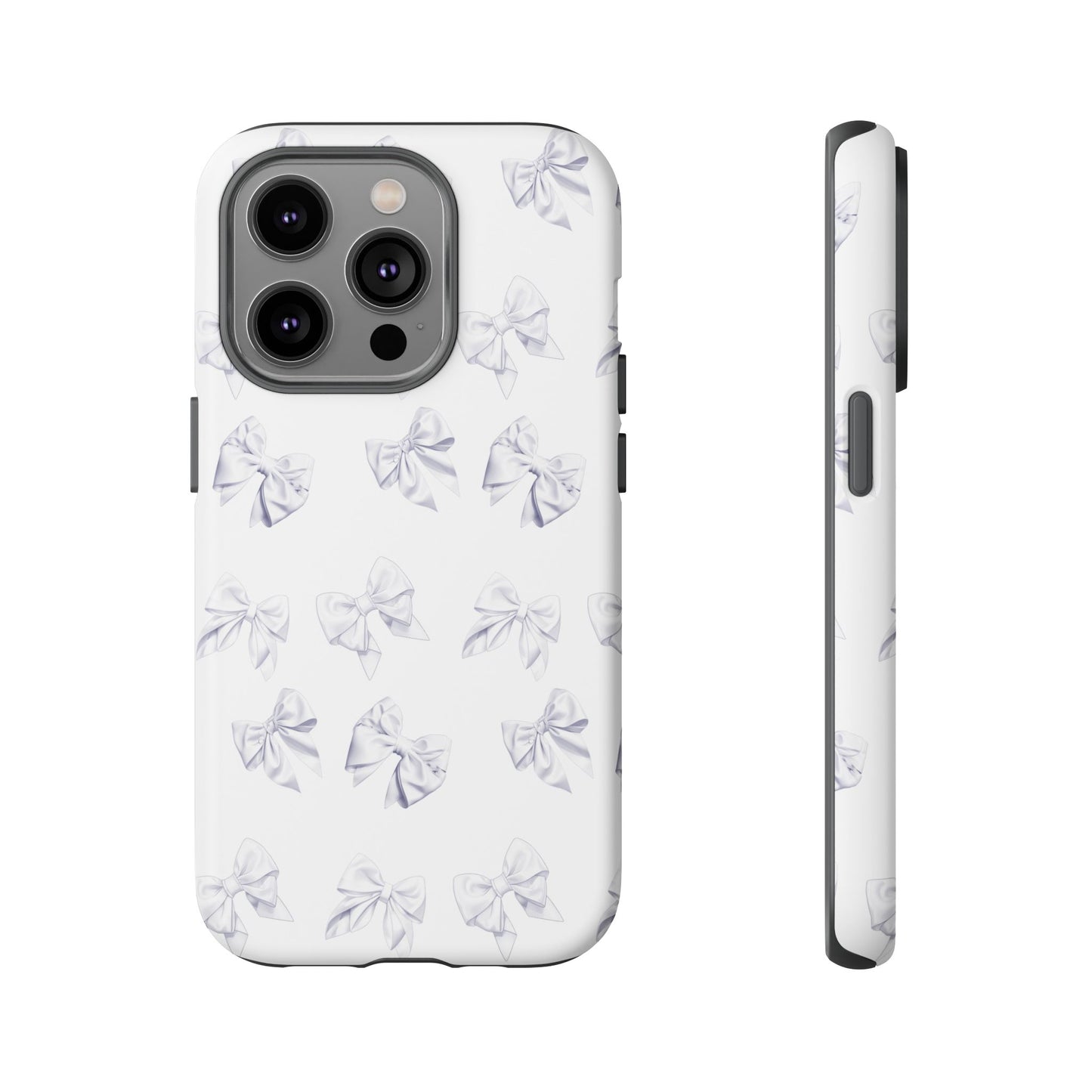 Bow Phone Case White on White