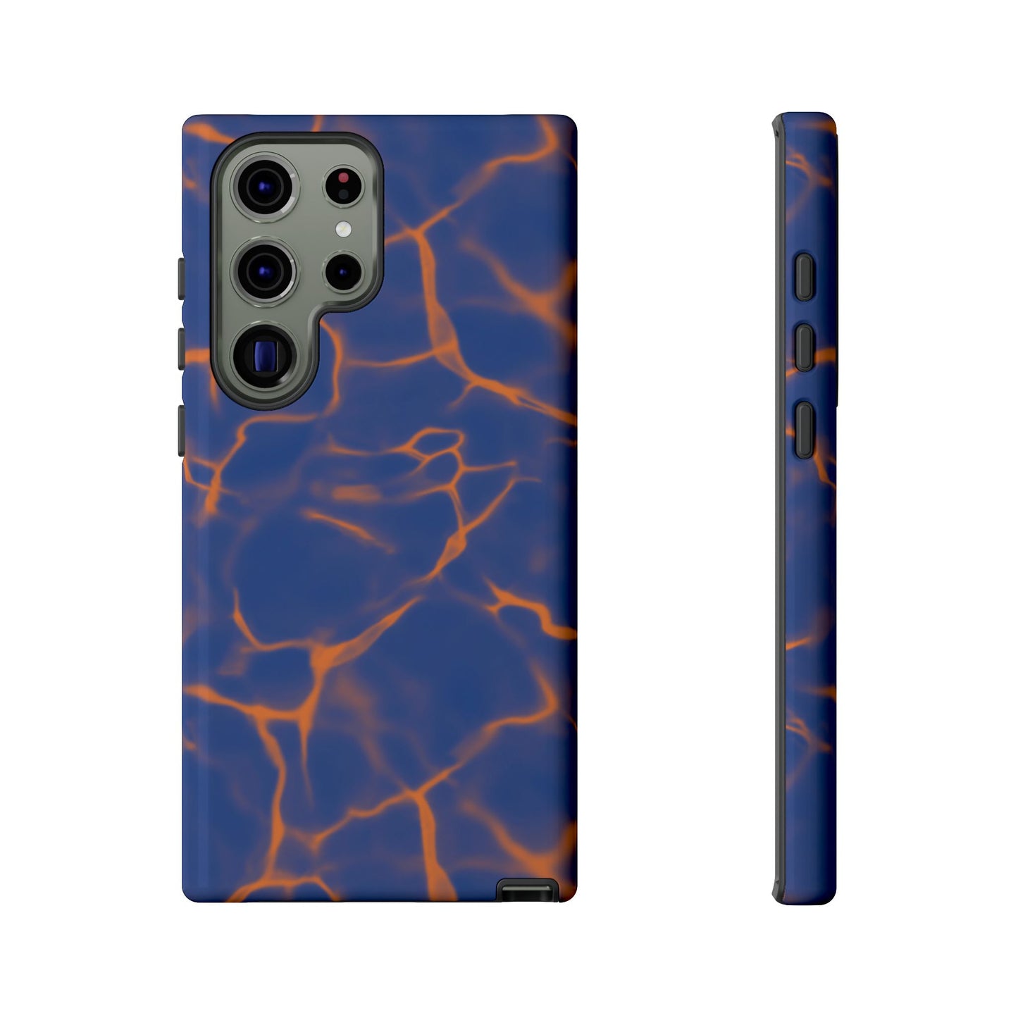 Marble Phone Case Blue Orange