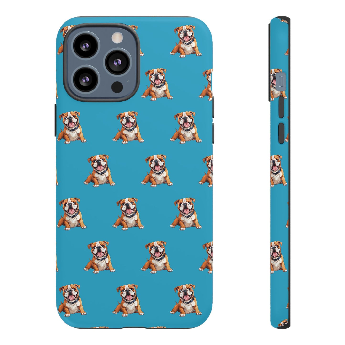 Bulldog Phone Case Turquoise