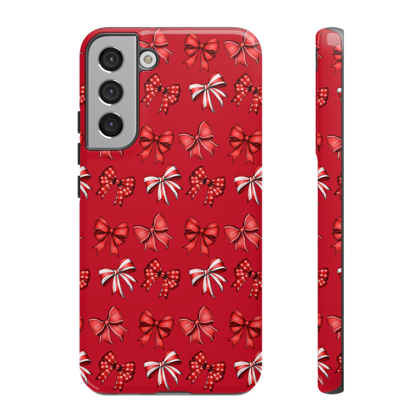 Christmas Bow Phone Case Red