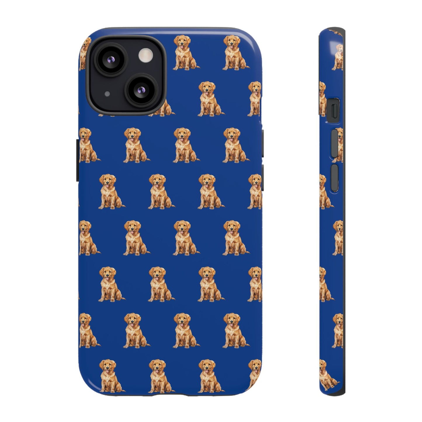 Golden Retriever Phone Case Blue