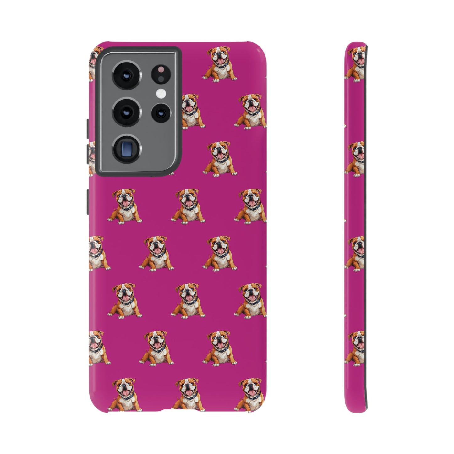 Bulldog Phone Case Pink