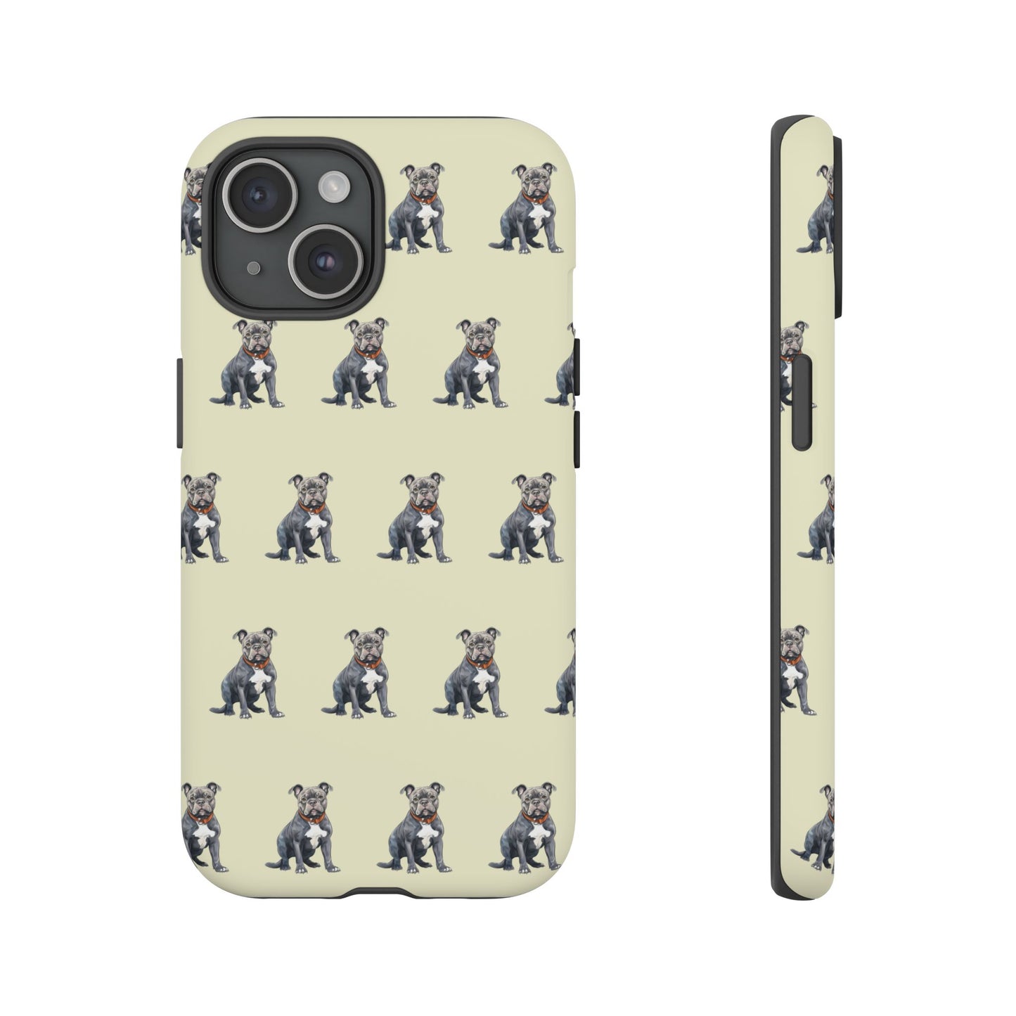 Pitbull Phone Case Cream