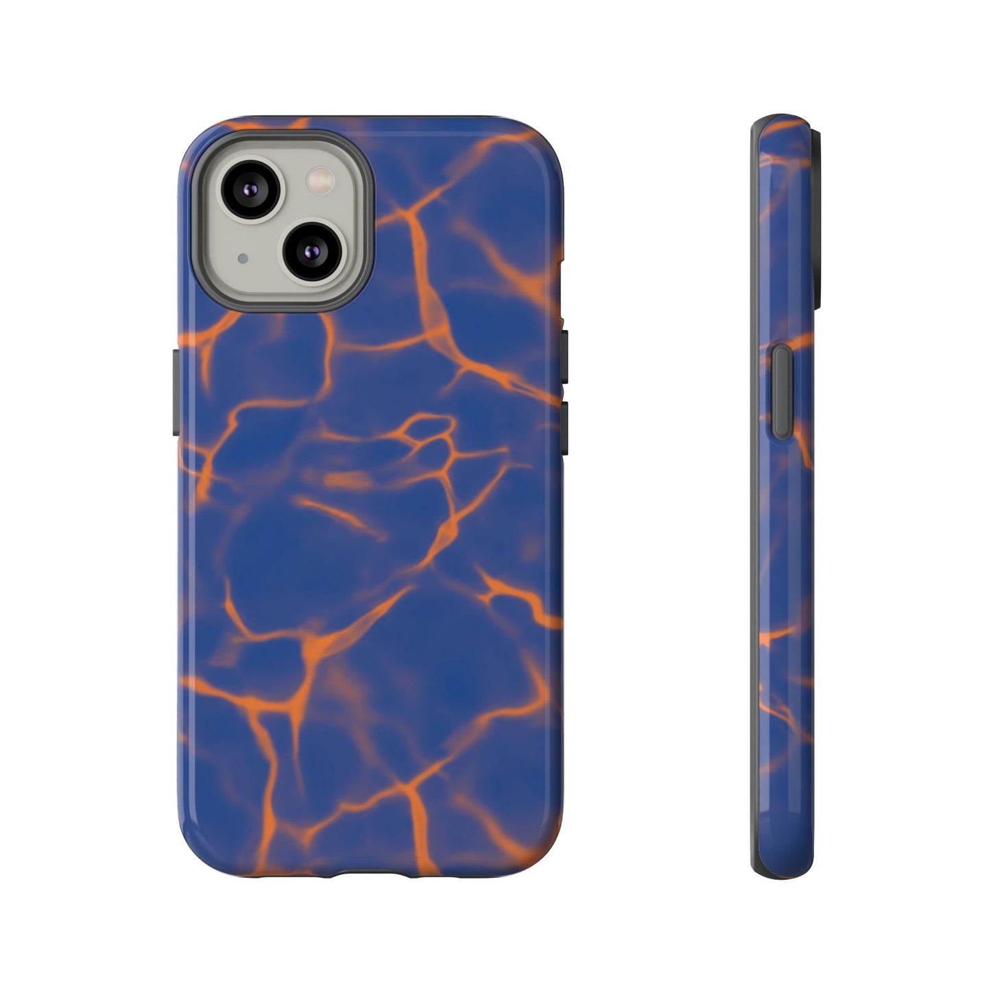 Marble Phone Case Blue Orange