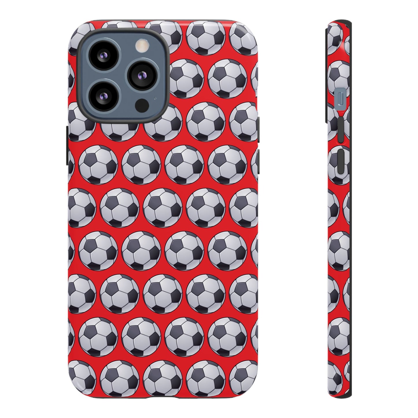 Soccer Ball Phone Case Red